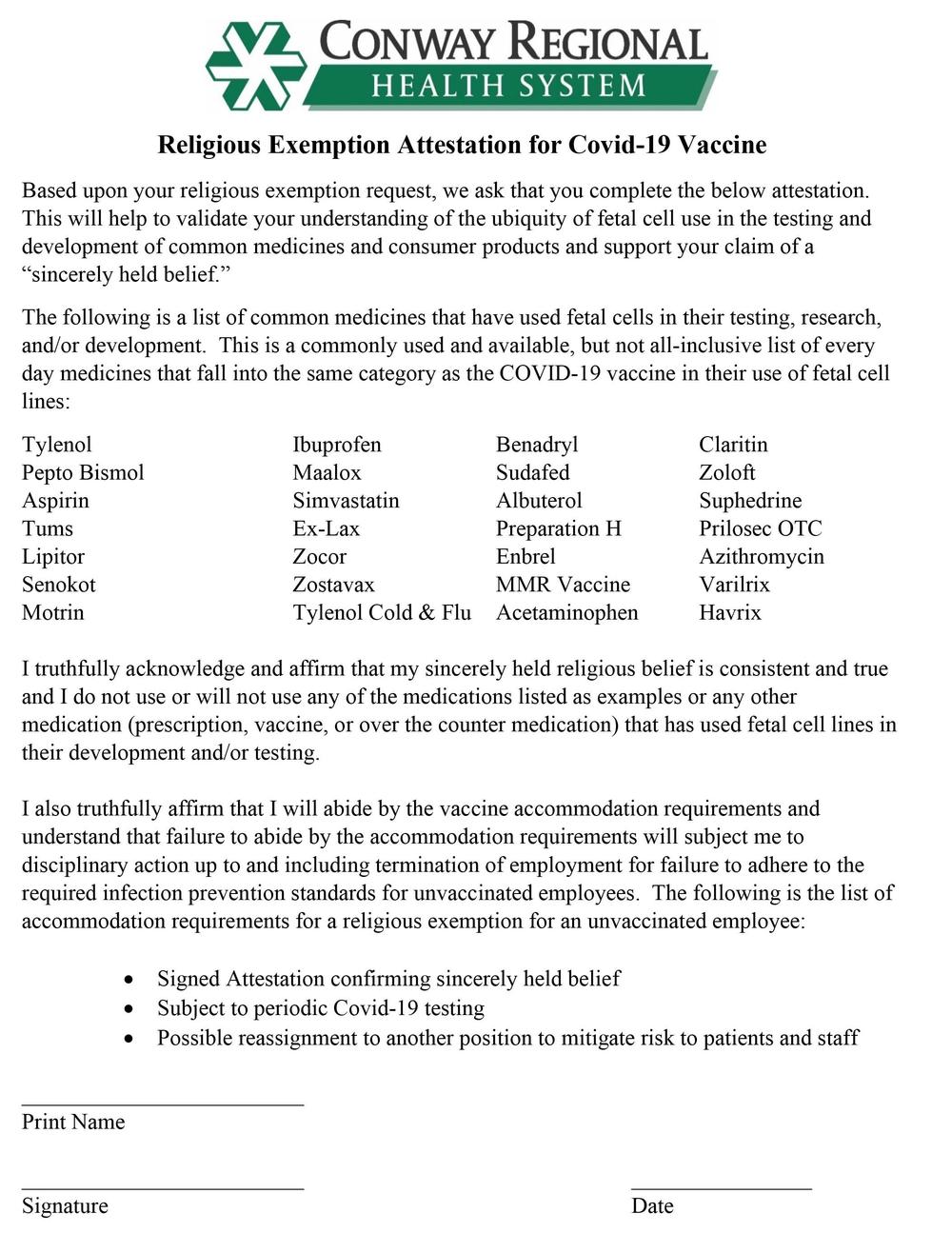 religious exemption for vaccines letter georgia