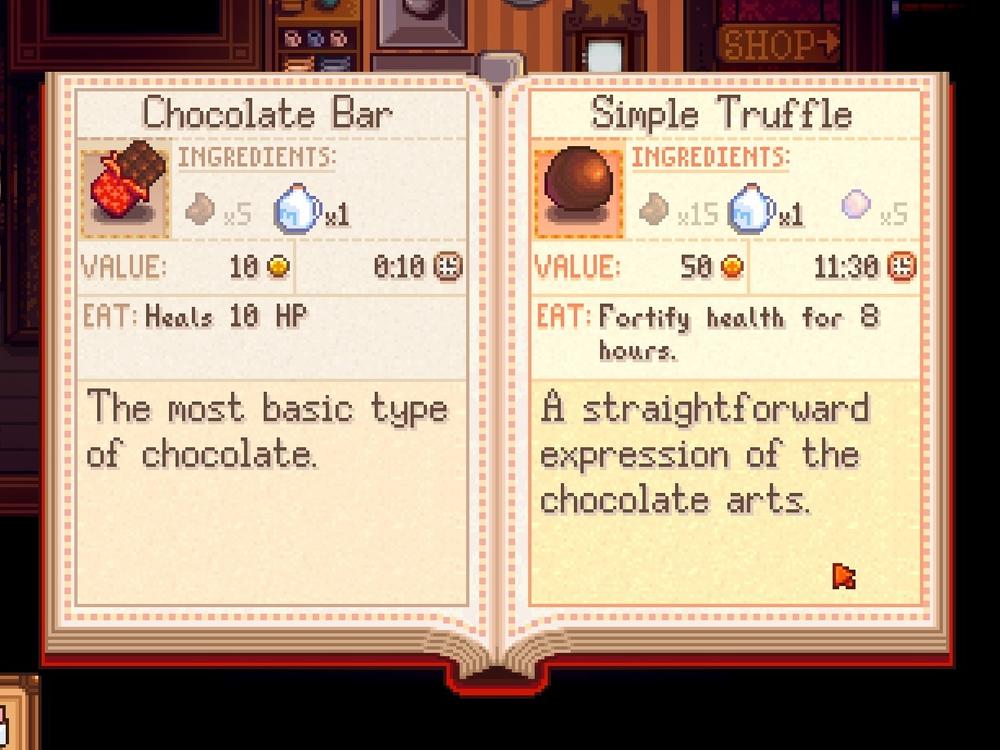 chocolatier 3 items where to get