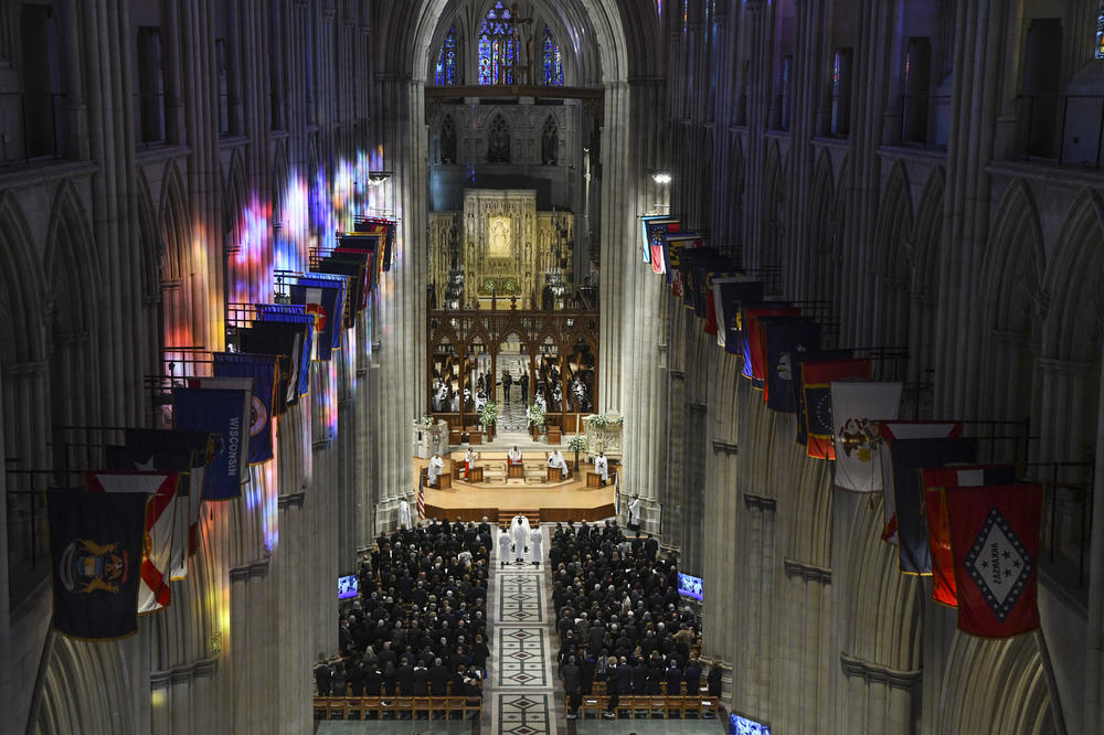 The National Cathedral was filled with family, friends and dignitaries for the funeral service.
