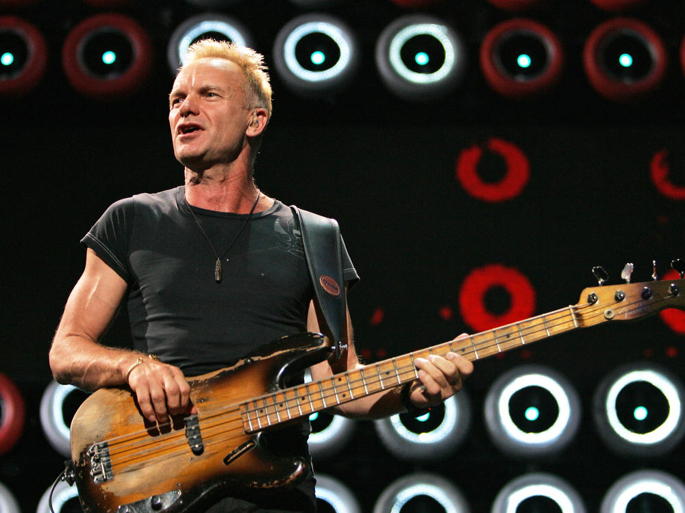 The Police lead singer Sting performs in 2007.