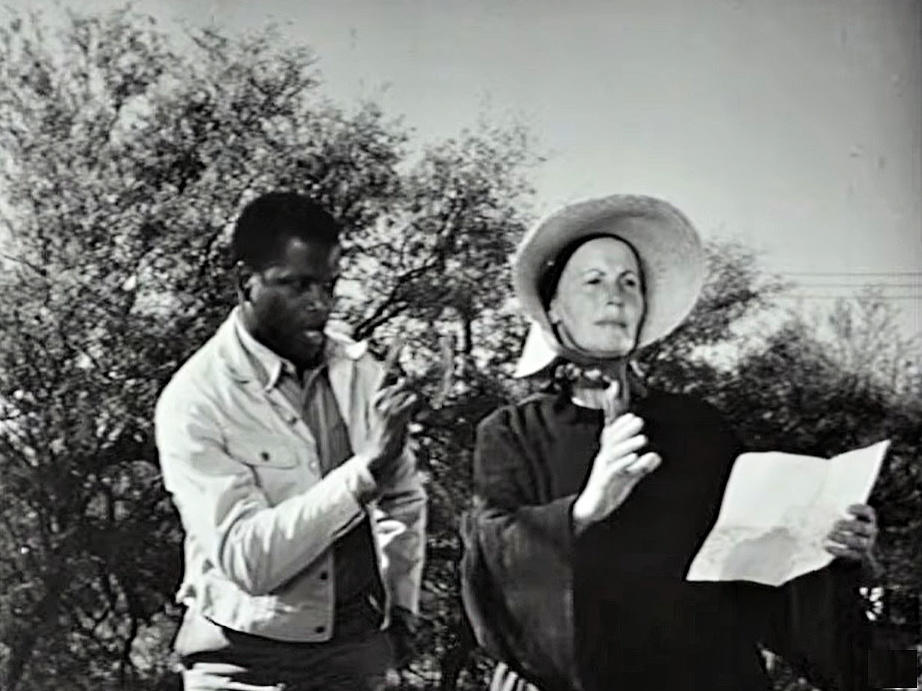 Sidney Poitier stars in the 1963 film Lilies In The Field, pictured here in a still from the film.