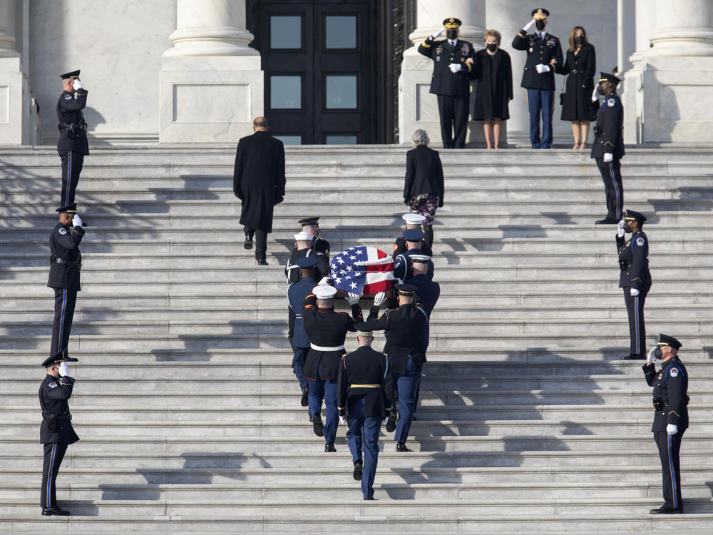 Arrival of the casket of former Senate Majority Leader Bob Dole to the U.S. Capitol. Dole will lie in state until Friday's departure to a funeral service at National Cathedral.