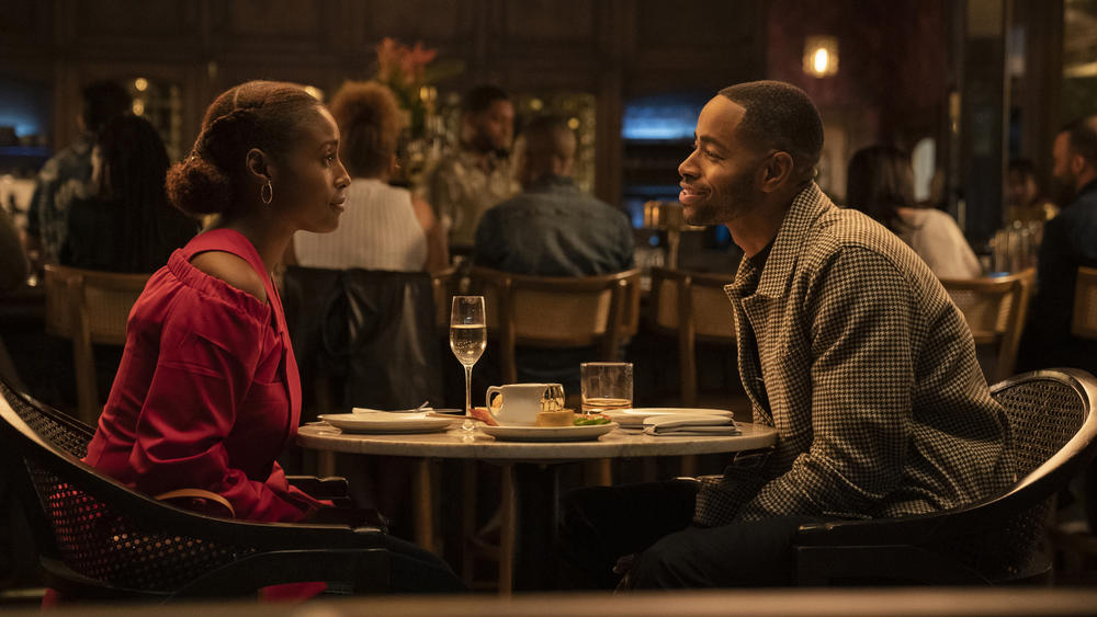 Issa and Lawrence (Jay Ellis) have been teased as the show's One True Pair since Season 1. Here, in Season 4's eighth episode, the broken-up couple talk about their relationship had gone astray, leaving us to wonder if they'll get back together.