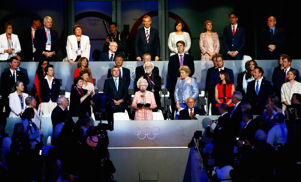 <strong>July 27, 2012:</strong> Queen Elizabeth II speaks during the Opening Ceremony of the 2012 Olympic Games at the Olympic Stadium in London, England.