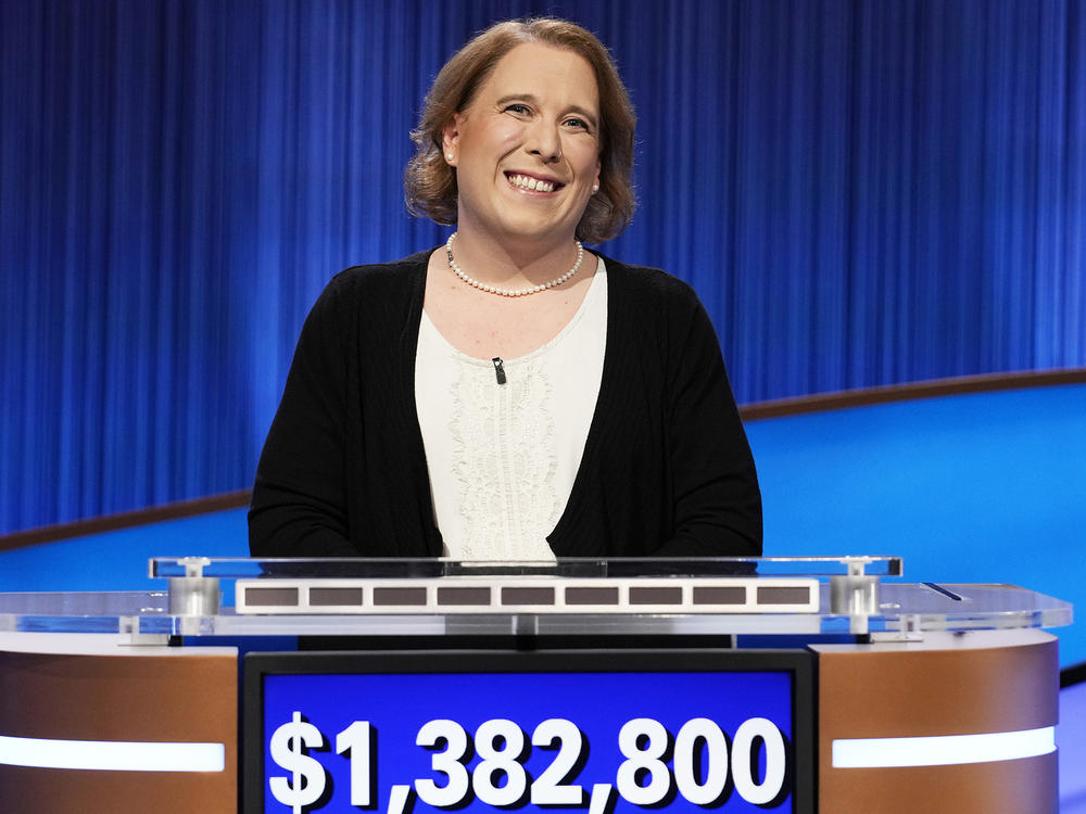 Amy Schneider's <em>Jeopardy!</em> win streak came to a close Wednesday night.