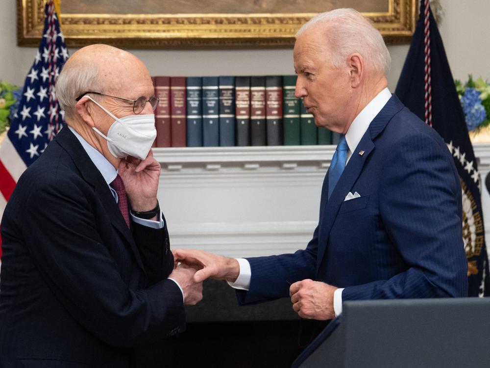 Biden paid tribute to retiring Supreme Court Justice Stephen Breyer this week, saying he would pick someone worthy of carrying on the liberal justice's legacy.