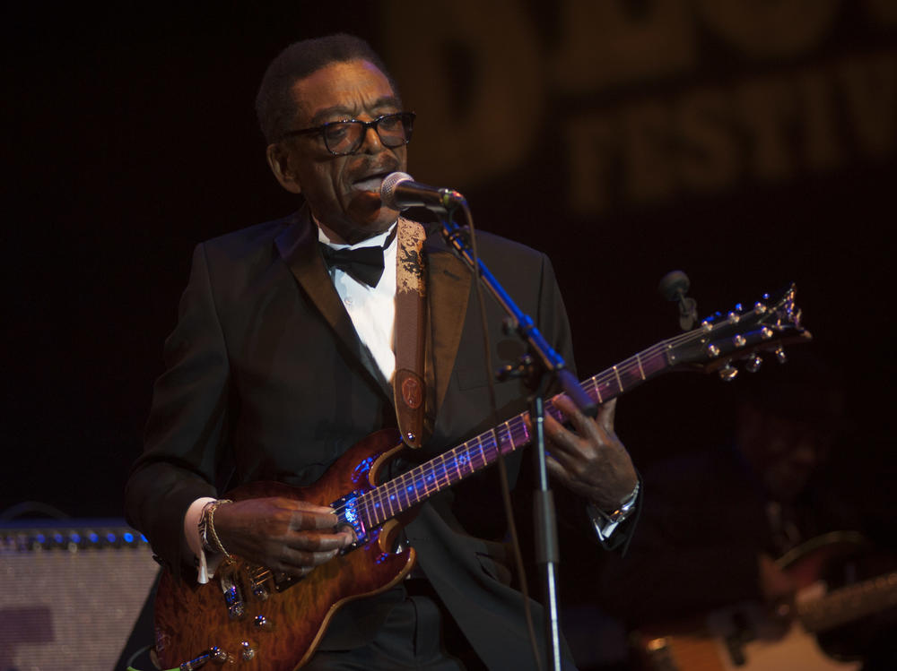 Syl Johnson performs at the 32nd Annual Chicago Blues Festival in 2015.
