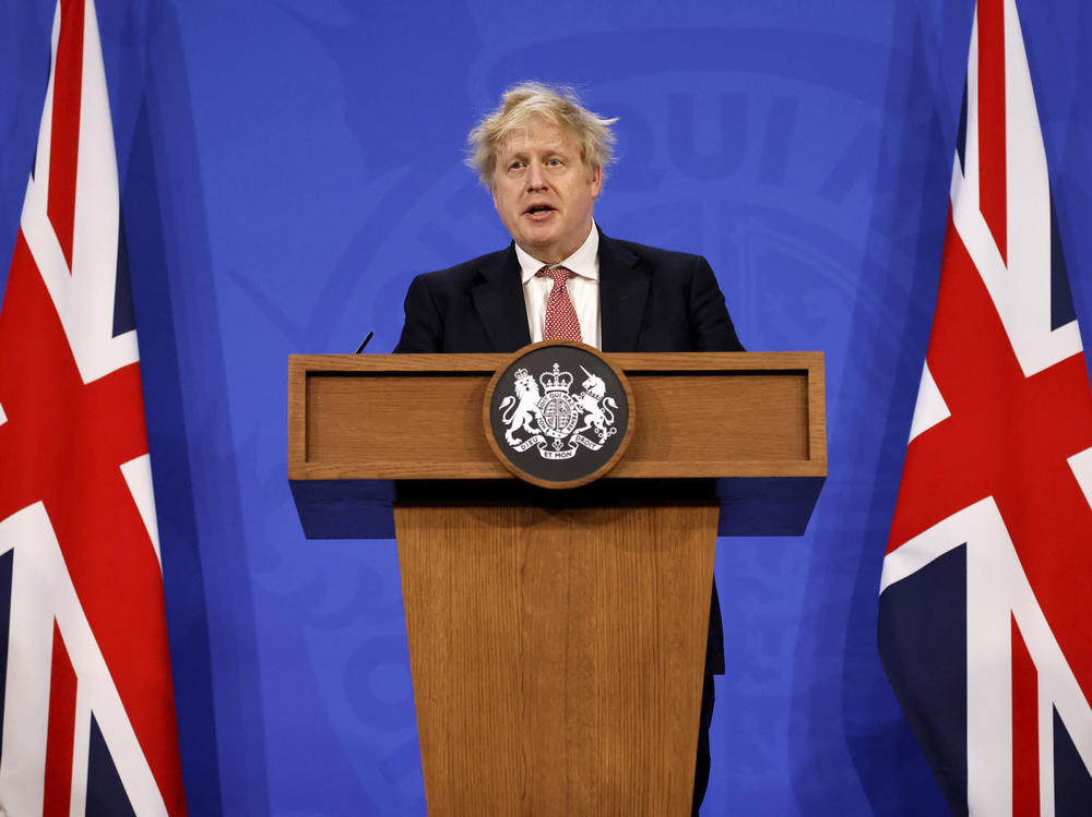 Britain's Prime Minister Boris Johnson outlined the U.K. government's new long-term COVID-19 plan, saying self-isolation requirements will be lifted as of Thursday.