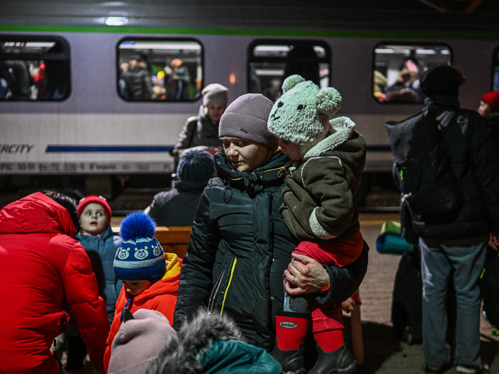Most families arriving in Przemyśl, Poland, then make their way on to another city farther from the border.