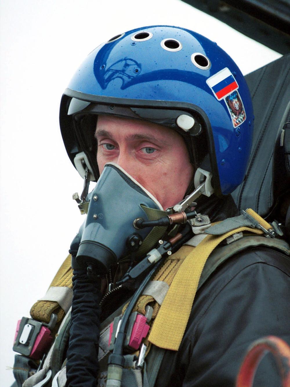 Russian President Vladimir Putin flew into Grozny, Chechnya, in March 2000, traveling in a Su-27 fighter jet after Russia recaptured the territory.