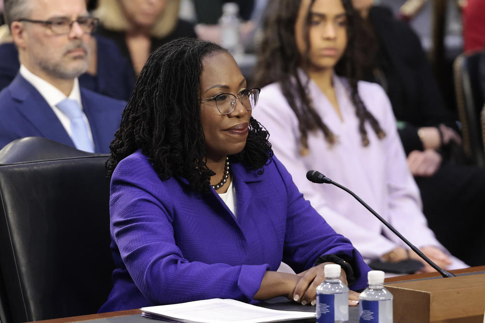 <strong>March 21:</strong> U.S. Supreme Court nominee Judge Ketanji Brown Jackson listens to opening remarks during her confirmation hearing before the Senate Judiciary Committee.