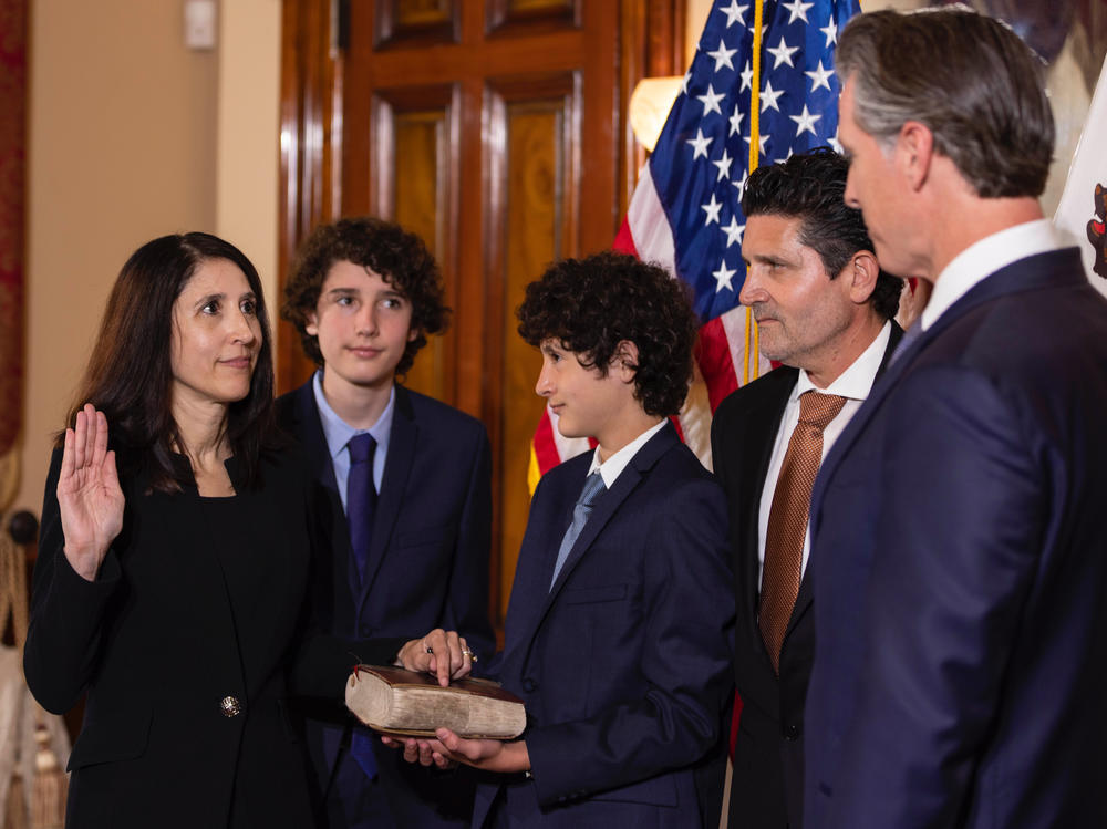 Justice Patricia Guerrero was sworn in as the newest judge of California's Supreme Court Monday, becoming the first Latina woman in the role.
