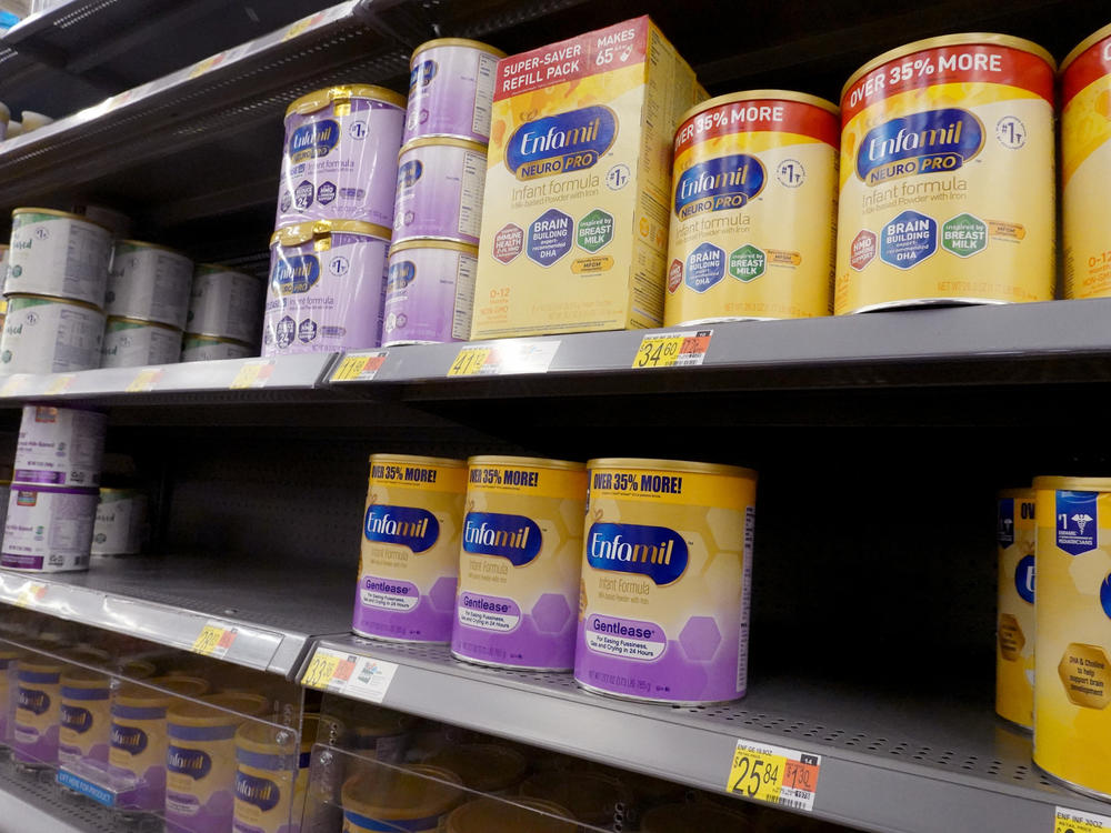 Baby formula is offered for sale at a big-box store on Jan. 13 in Chicago. Baby formula has been in short supply in many stores around the U.S. for several months.
