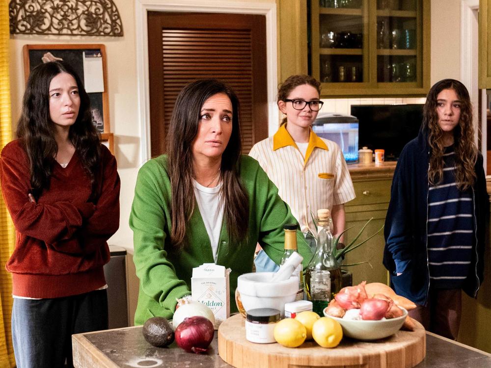 Max (Mikey Madison), Sam (Pamela Adlon), Frankie (Hannah Riley), and Duke (Olivia Edwards) in Season 5 of <em>Better Things</em>.