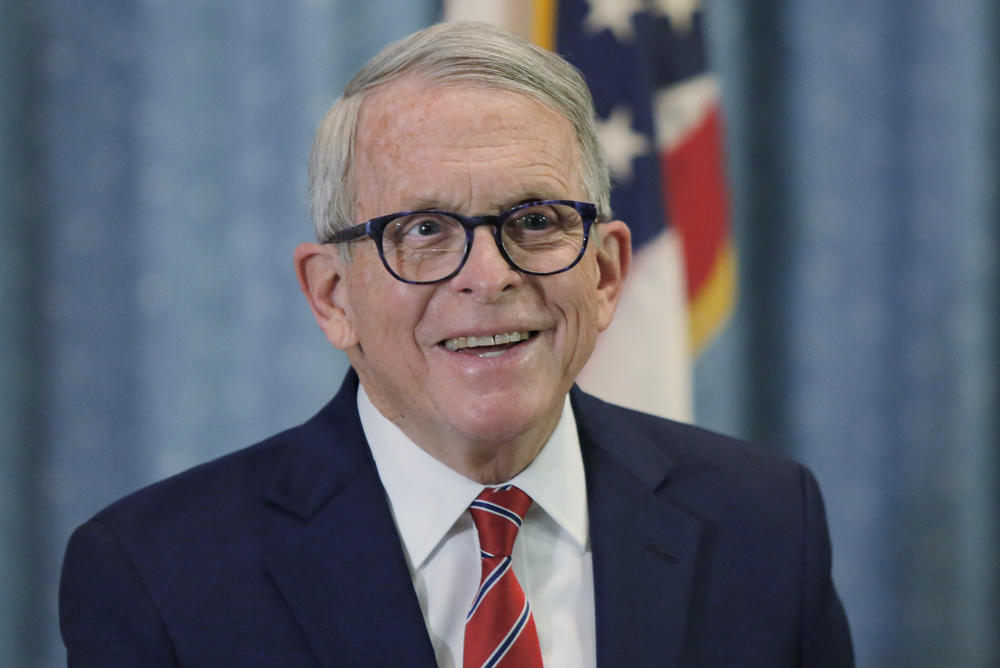 Ohio Gov. Mike DeWine answers reporters' questions in Columbus, Ohio, on Jan. 6.