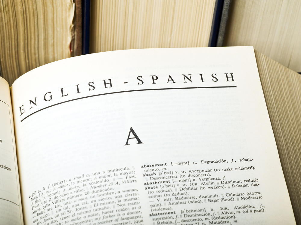 An english-spanish dictionary.