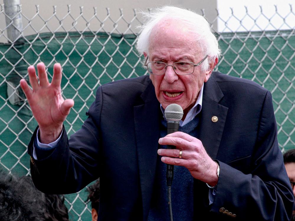 Sen. Bernie Sanders in Staten Island, New York on April 24, 2022.