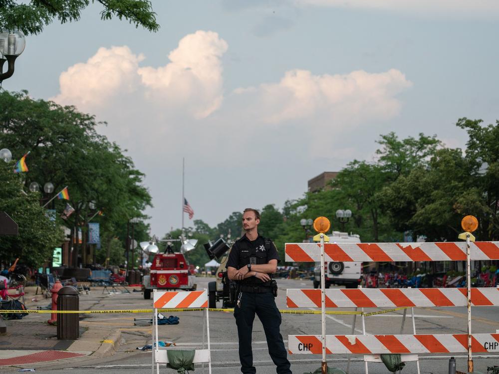 Downtown Highland Park, Ill., remained roped off Tuesday afternoon after the deadly shooting at a July 4th parade.