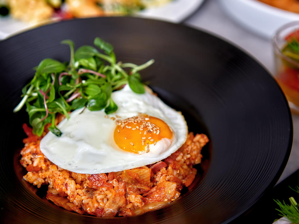 You can have kimchi fried rice, too — just listen to some tunes!