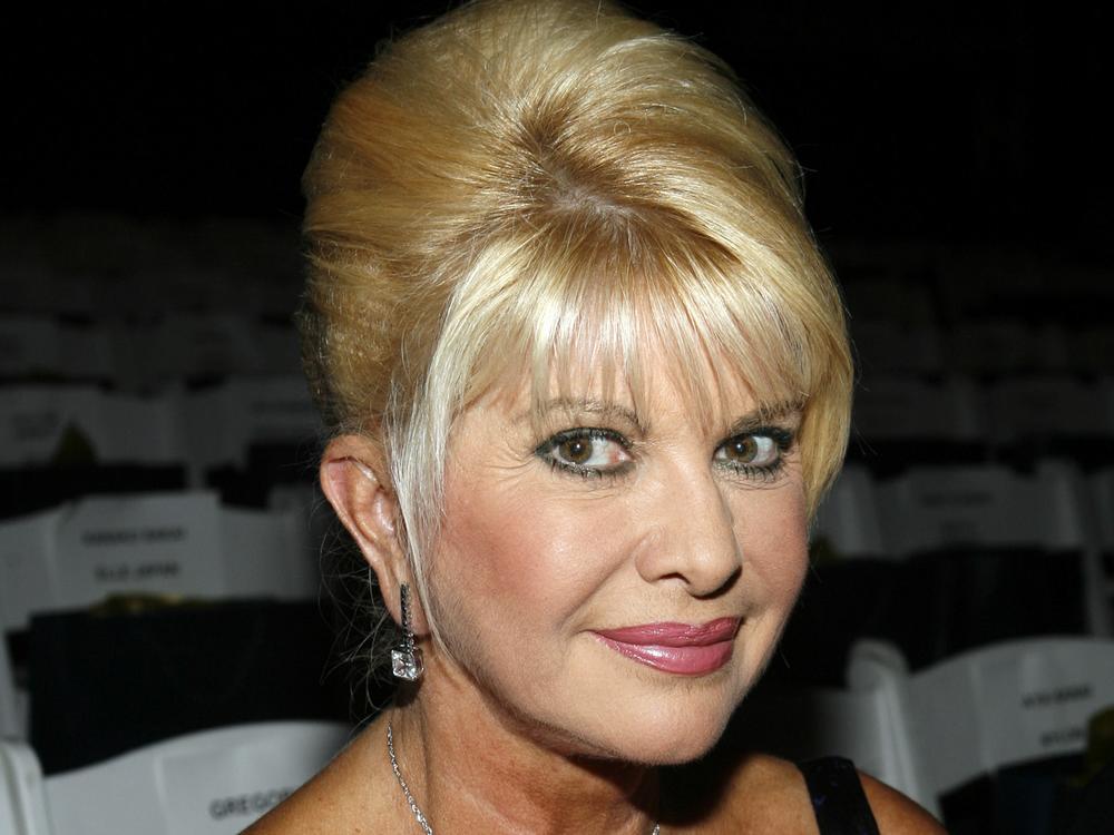 Ivana Trump poses at a fashion show in 2007.