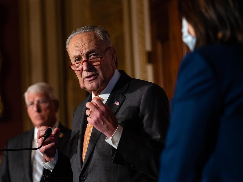 Senate Majority Leader Chuck Schumer and West Virginia Democrat Joe Manchin struck a deal to include energy and climate spending in a party-line reconciliation bill.