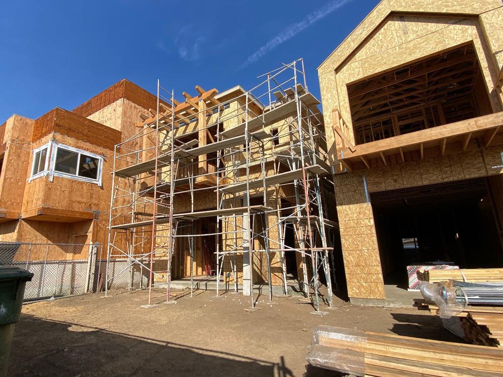 High housing costs in Milpitas, in Northern California, have made it difficult for educators to live near where they work. The median home price in Milpitas is $1.3 million, according to Realtor.com. Here, a house is under construction in Culver City, in Southern California, in 2020.