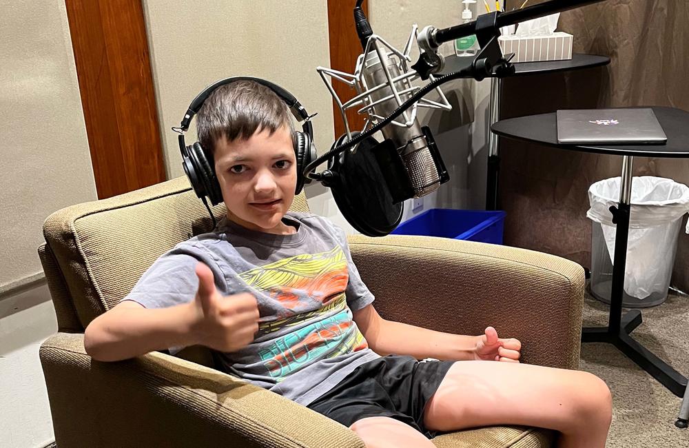 Chuck Smith, 10, has long loved trains and is thrilled to make his acting debut by voicing the Bruno character in the U.S., Mattel says.