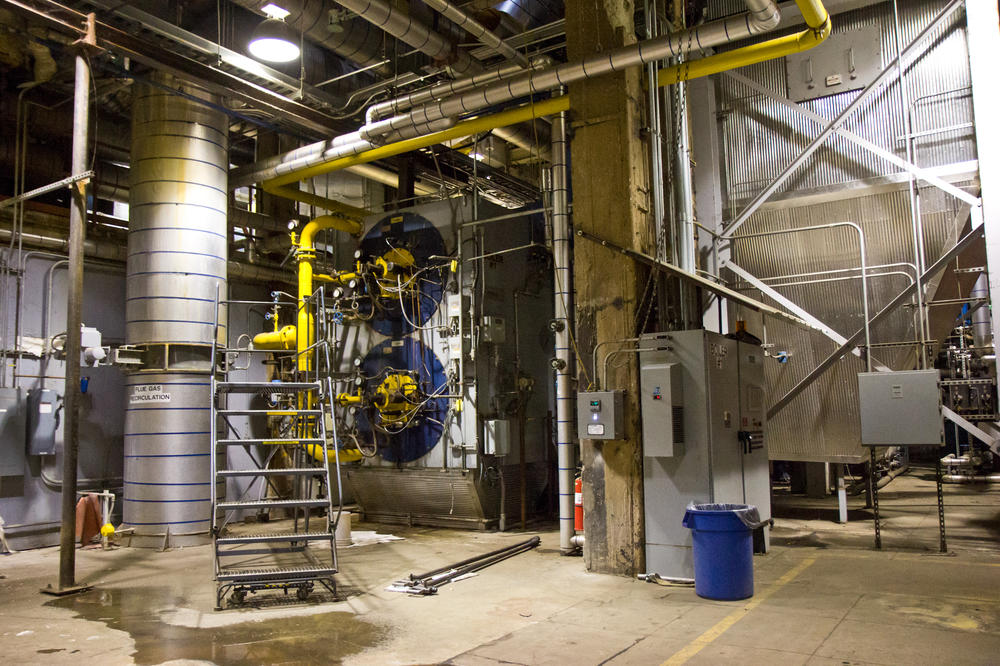 Inside Vicinity Energy's steam generation plant in Grays Ferry. Forty-one miles of pipes beneath Philadelphia's streets carry steam to dozens of office buildings, several hospitals, and the Philadelphia Museum of Art.