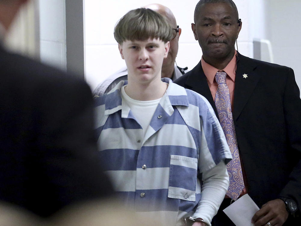 Dylann Roof enters the court room at the Charleston County Judicial Center to enter his guilty plea on murder charges on April 10, 2017, in Charleston, S.C. The Supreme Court has rejected an appeal from Roof, who challenged his death sentence and conviction in the 2015 racist slayings of nine members of a Black South Carolina congregation.