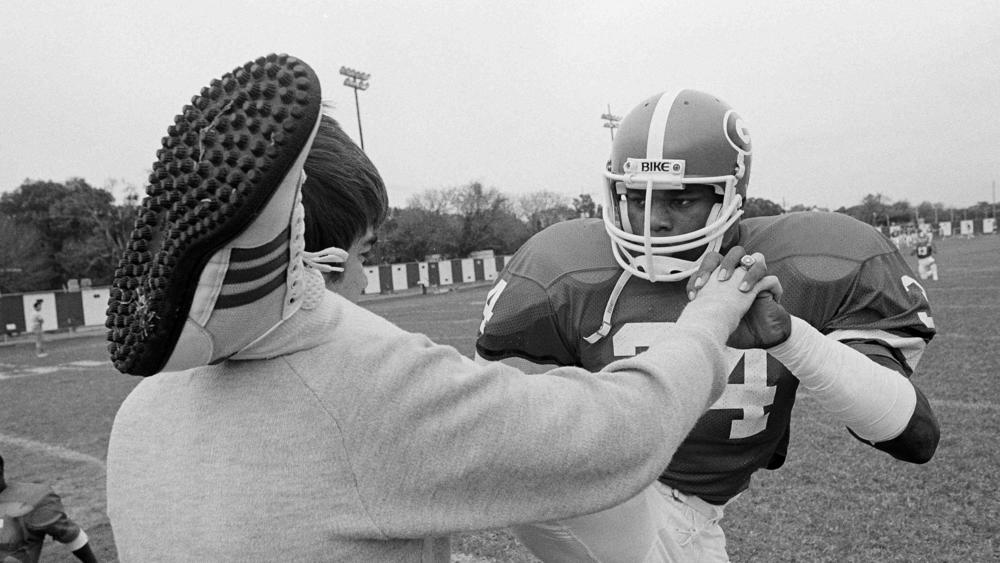 Republican Senate nominee in Georgia Herschel Walker rose to fame as a high school, college and then professional football player
