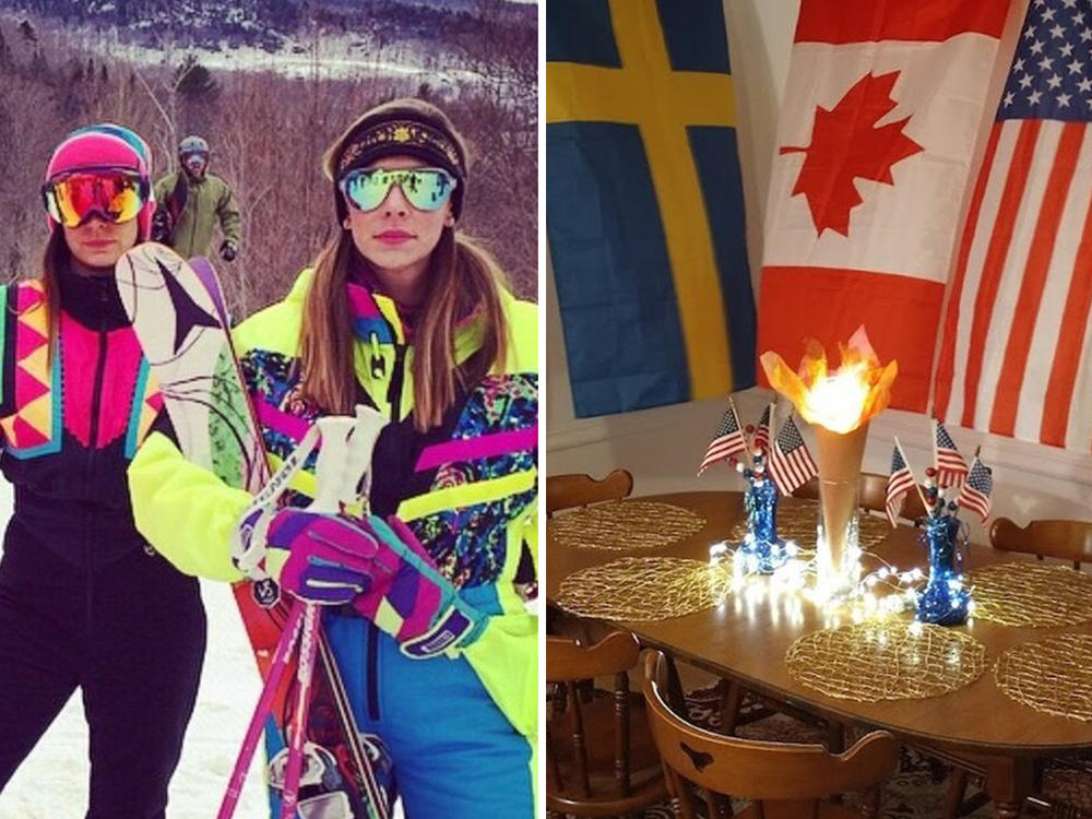 NPR Life Kit listeners share photos from their best theme parties. Left: a vision board for a 