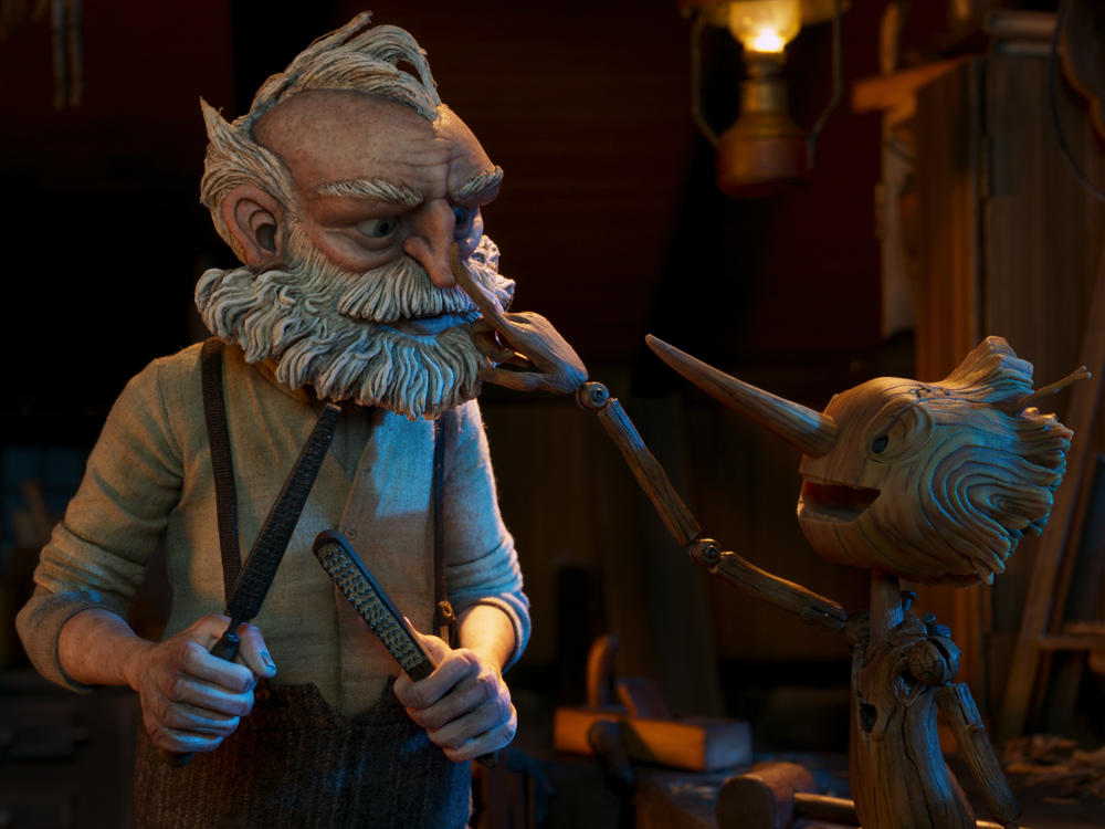 Gepetto is voiced by David Bradley and Pinocchio by Gregory Mann in Guillermo del Toro's <em>Pinocchio</em>.
