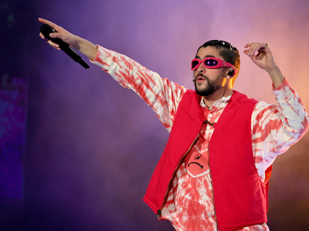 Bad Bunny, pictured performing on stage in Philadelphia in September, finished his international tour in Mexico City last weekend — but many fans were denied entry after being told their tickets were illegitimate.