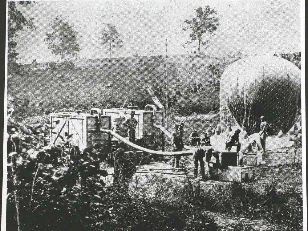 During the U.S. Civil War, observation balloons were used by the Union Army. They occasionally blew away, and sometimes blew back again.