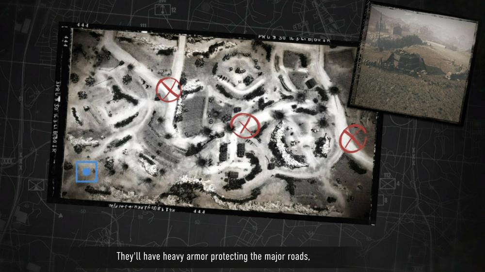 Each campaign mission begins with an overview. Most maps have roads that lead directly to the capture points, but players can increase their odds of success by flanking the enemy.