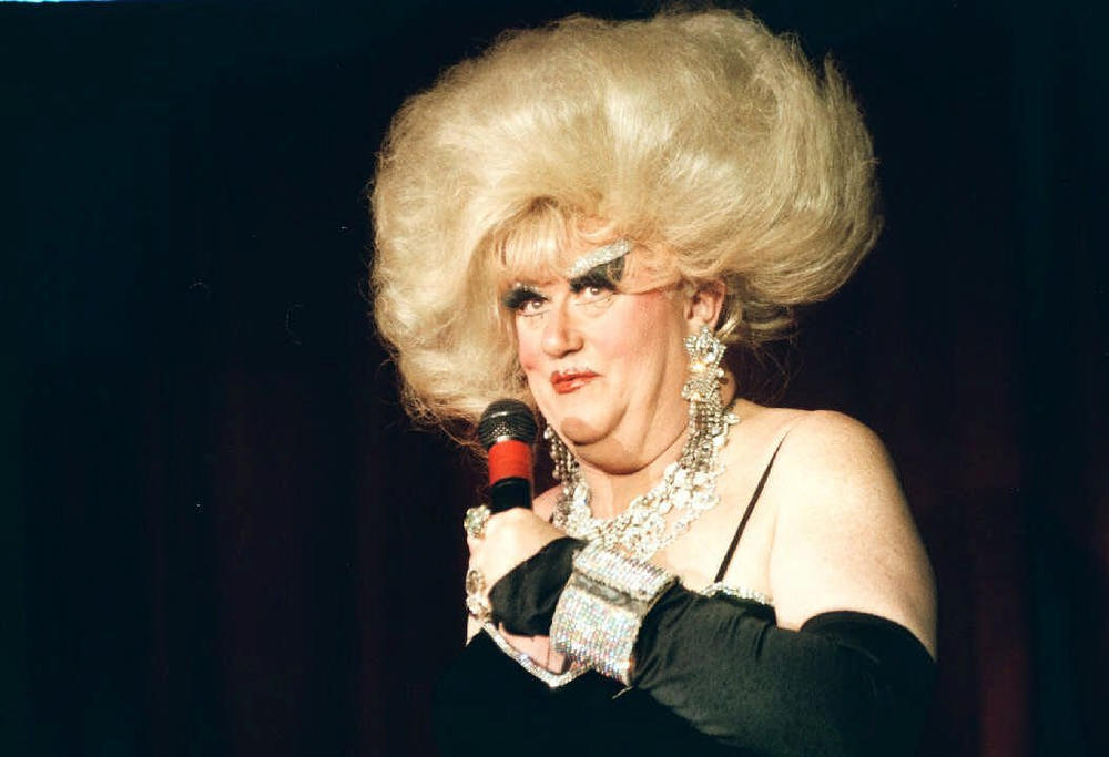 Darcelle appears on stage at Cole's Portland, Ore. nightclub as Darcelle XV during a show on Dec. 3, 1998.