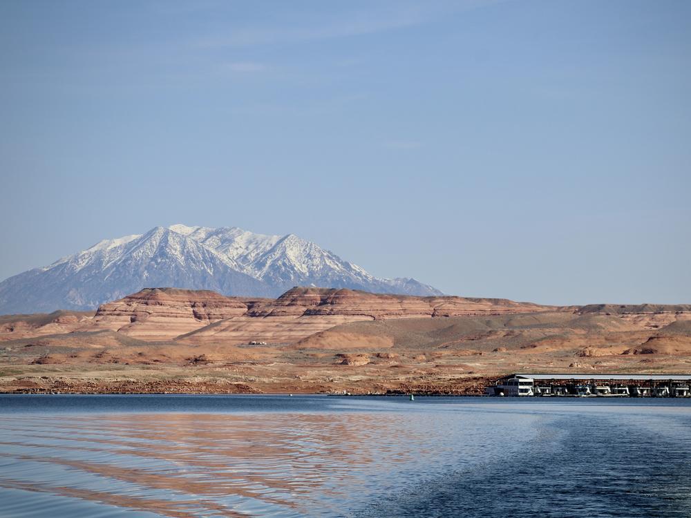Mountain snowmelt fills Lake Powell near Bullfrog Marina in Utah. The nation's second-largest reservoir has dropped to record-low levels, causing problems for part of the Colorado River that runs through Grand Canyon National Park.