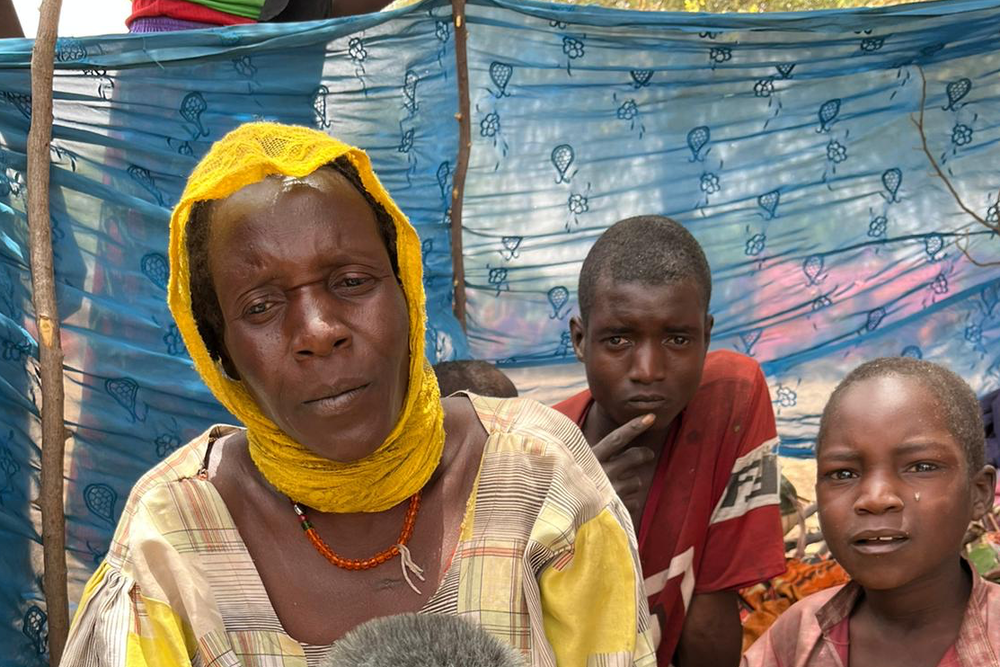 Marriam Hadiya Mohammed at a makeshift camp in eastern Chad near the border with Sudan.