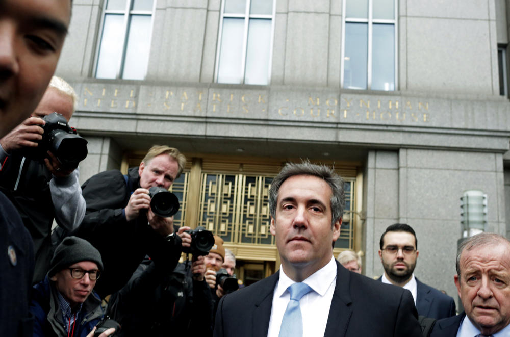 Michael Cohen, longtime personal lawyer and confidante for President Donald Trump, leaves federal court after a hearing in New York City on April 16, 2018. Cohen and lawyers representing Trump had asked the court to block Justice Department officials from reading documents and materials related to Cohen's relationship with Trump that they believe should be protected by attorney-client privilege.