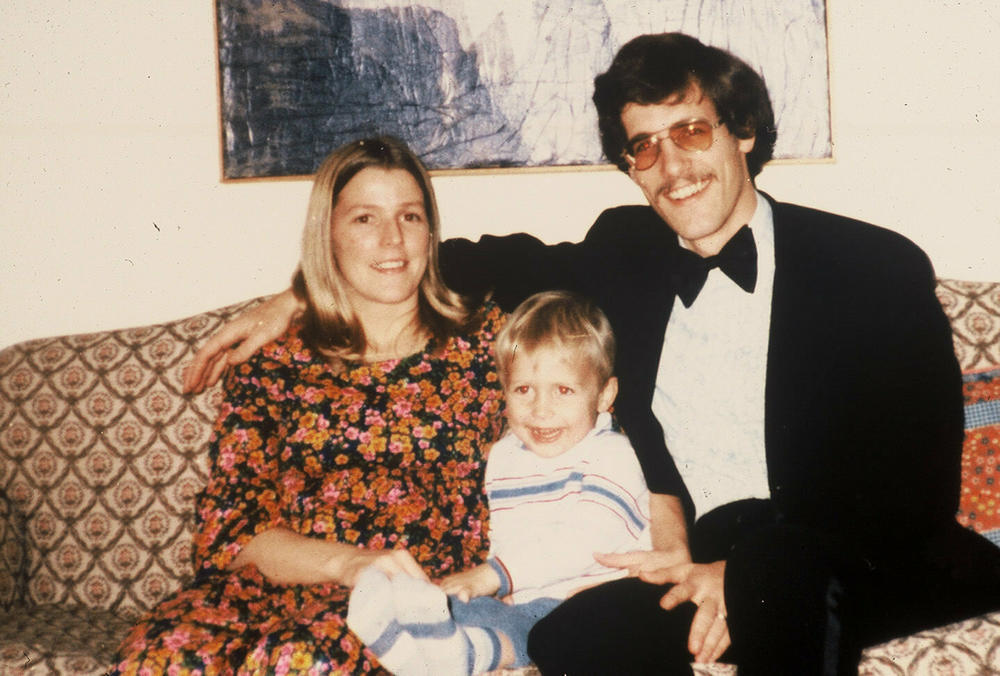 Ward with his parents, circa 1980.