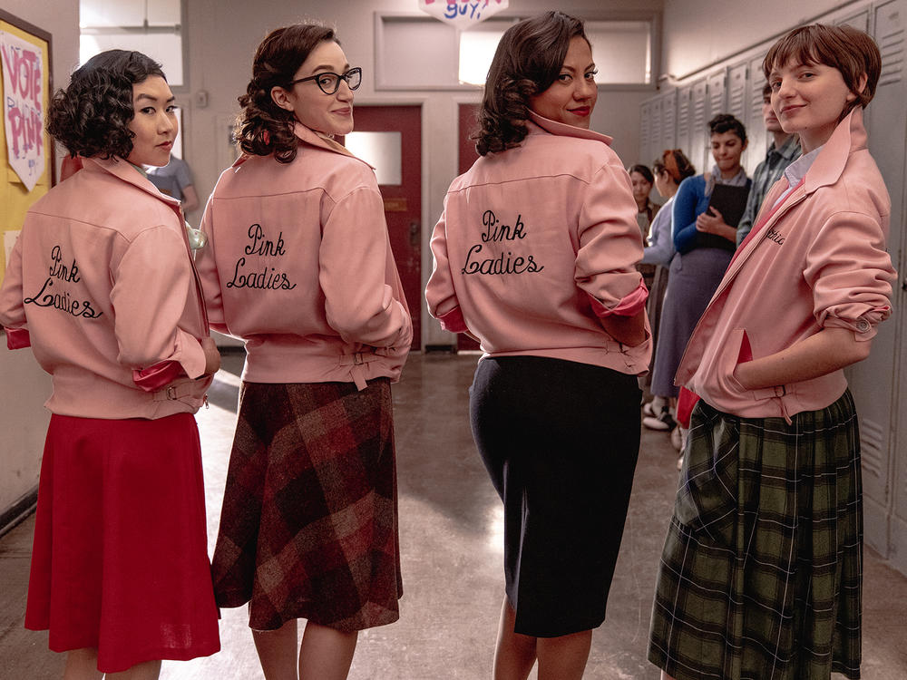 <em>Grease: Rise of the Pink Ladies</em> was recently nominated for two Emmys but it was canceled after one season and has been removed from Paramount+. Above, Tricia Fukuhara as Nancy Nakagawa, left, Marisa Davila as Jane Facciano, Cheyenne Wells as Olivia Valdovinos and Ari Notartomaso as Cynthia Zdunowski<em>.</em>