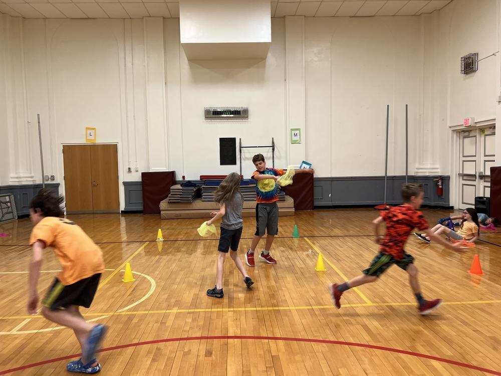 In Suzanne Horsley's wellness classes at Toll Gate Grammar School in Pennington, N.J., elementary students learn about the health impacts of climate change. They play games that demonstrate what they have learned.