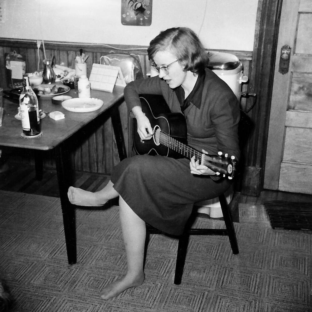 Connie Converse, photographed in Schenectady, N.Y., Christmas, 1955.