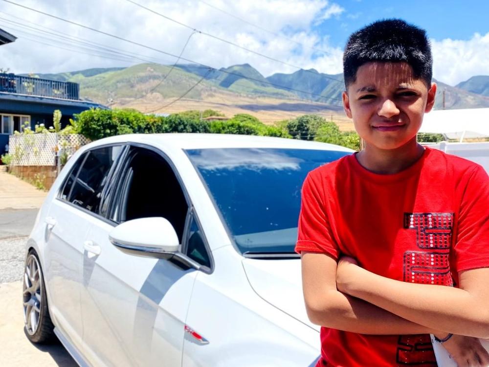 Kenyero Fuentes, pictured earlier this year, died in the Lahaina fires on Aug. 8. It was the last day of summer vacation and he was home alone with the blaze tore through the town. His mother, Luz Vargas, described him as a sweet boy who had recently become a bit girl-crazy.