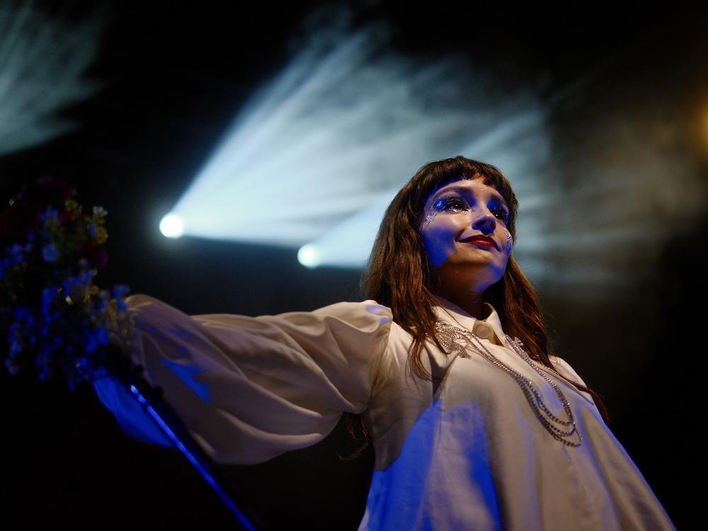 Lauren Mayberry performs at the 9:30 Club in D.C. on Monday.