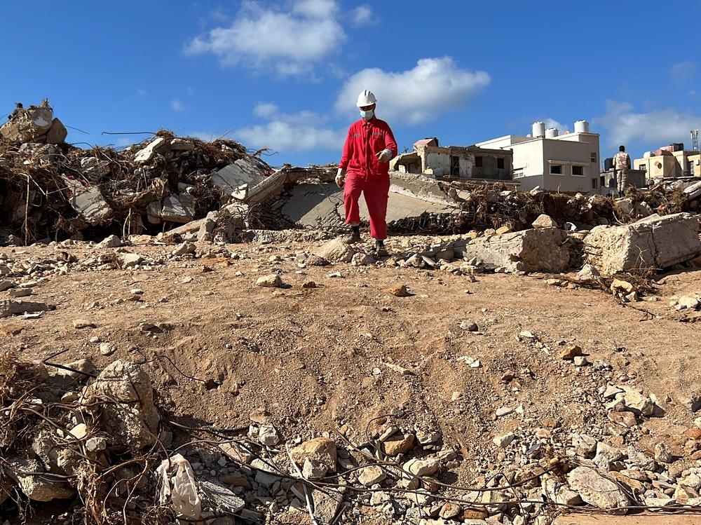 Search and rescue operations are underway in the region affected by floods due to Storm Daniel in Derna, Libya, Sept. 14.