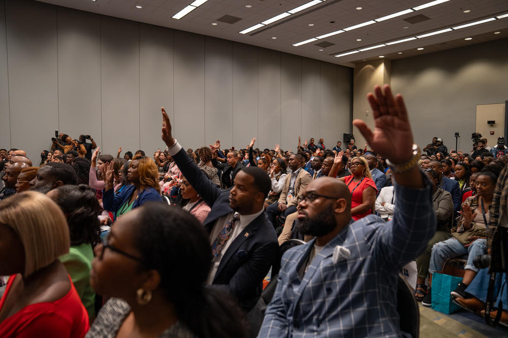 Attendees at a gun violence prevention panel at the Congressional Black Caucus' annual legislative conference in 2023.