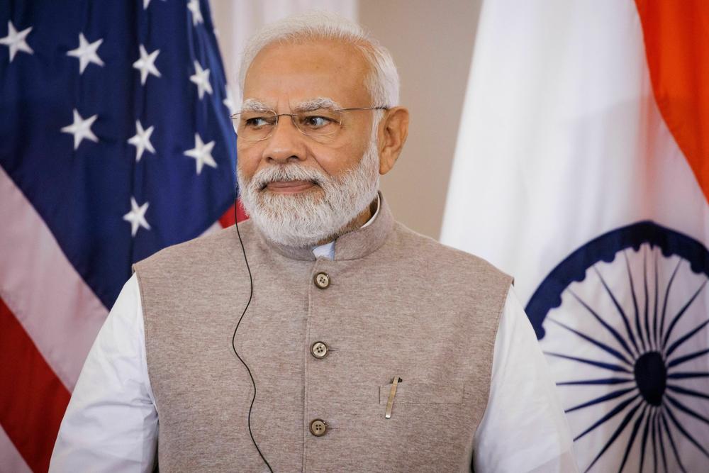 Indian Prime Minister Narendra Modi attends a luncheon hosted by U.S. Vice President Kamala Harris and Secretary of State Antony Blinken at the State Department in Washington, D.C., on June 23.