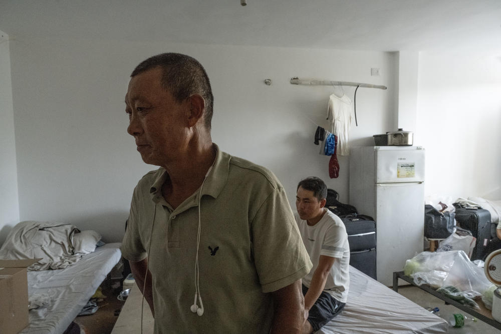 Construction workers from China in a small apartment in Sderot, Israel.