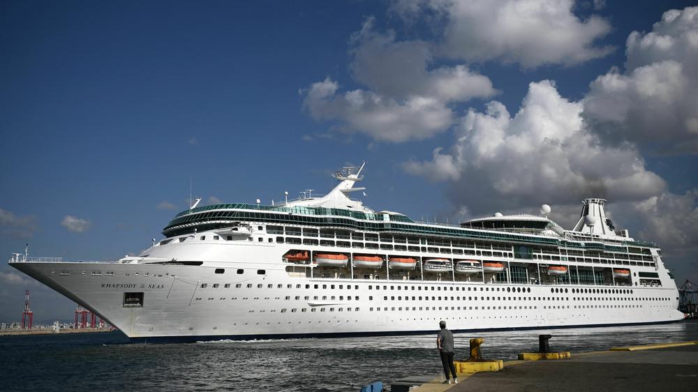 The Rhapsody of the Seas cruise ship leaves the Israeli port of Haifa with U.S. citizens aboard on Monday. The Americans were being evacuated to the Mediterranean island of Cyprus .
